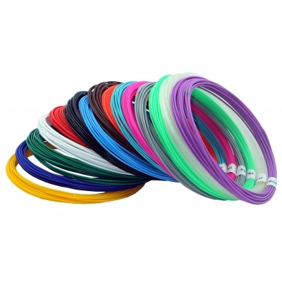 

Набор пластика TMPROF3D PLA для 3D ручек, 15 цветов по 10 м