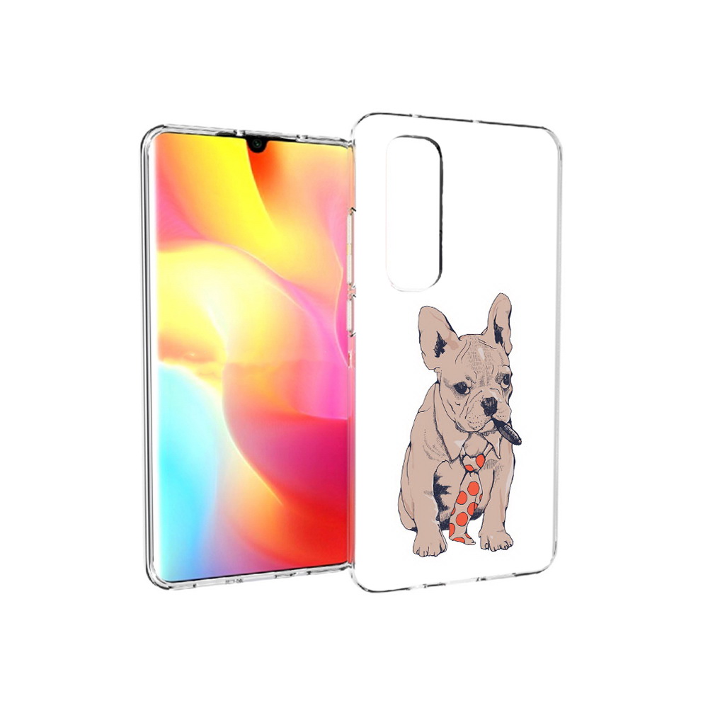 

Чехол MyPads Tocco для Xiaomi Mi Note 10 Lite бульдог с сигарой (PT149714.254.250), Прозрачный, Tocco