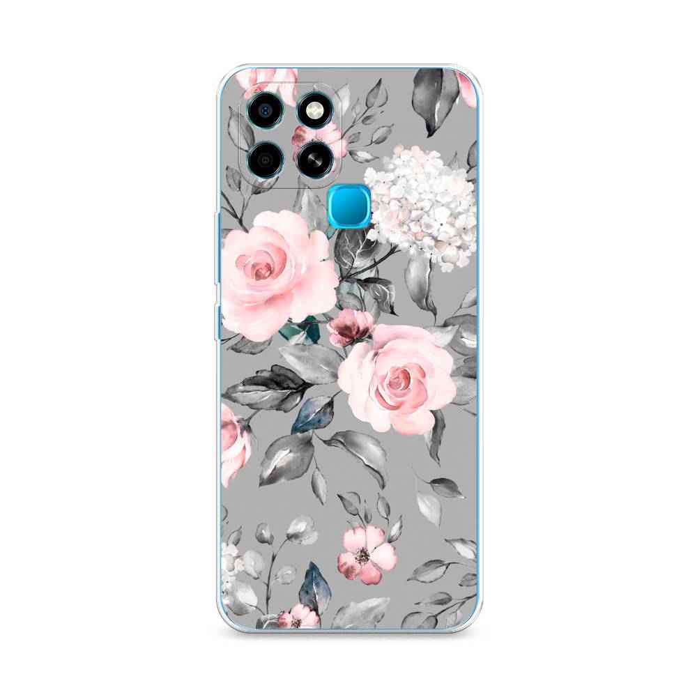 

Чехол Awog "Розы на сером" для Infinix Smart 6, 3101050-8