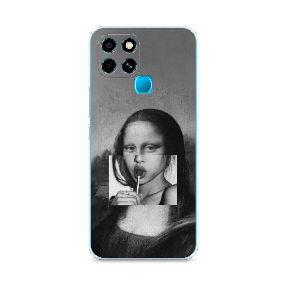 

Чехол Awog на Infinix Smart 6 "Mona Lisa sucking lollipop", Разноцветный, 3101050-9