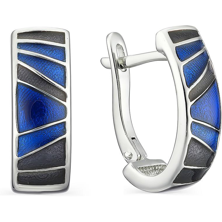

Серьги женские из серебра АЛЬКОР 02-1119, эмаль, 02-1119