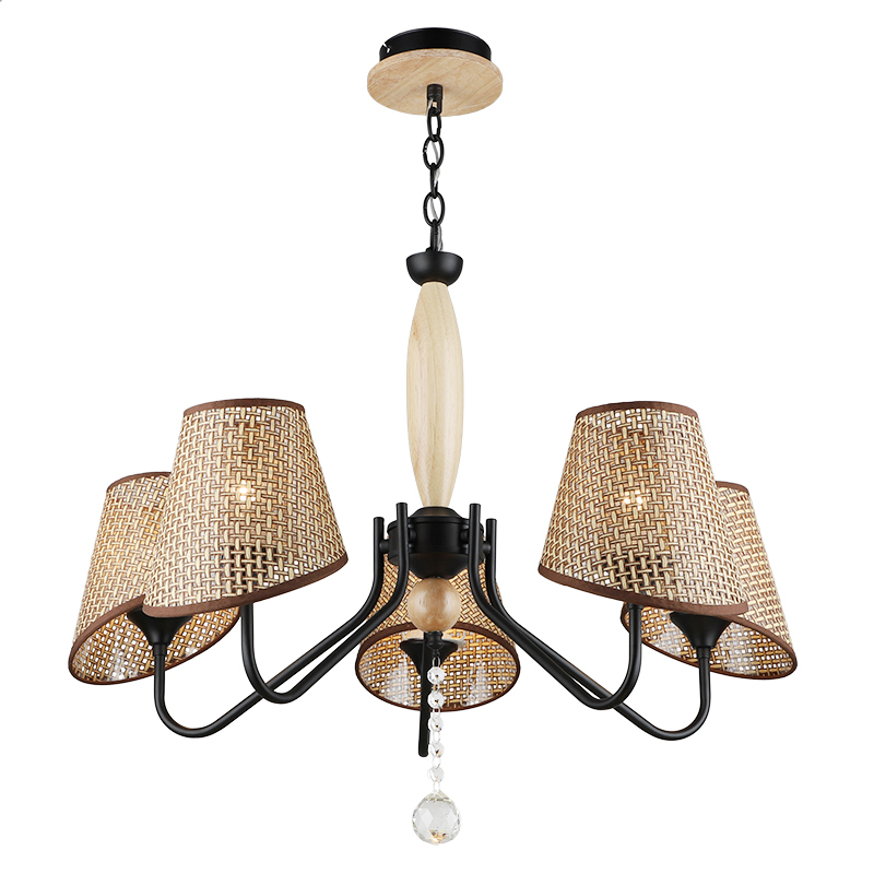 

Люстра Лас Светас 799072/5 BK+WOOD, 799072/5 BK+WOOD