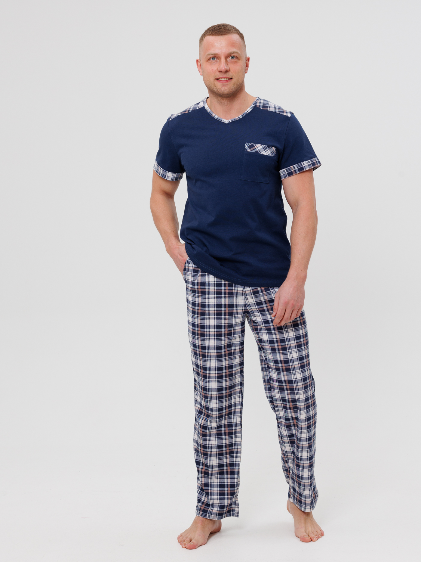 

Комплект домашний мужской Home Style 5014КФ01 синий 58 RU, 5014КФ01