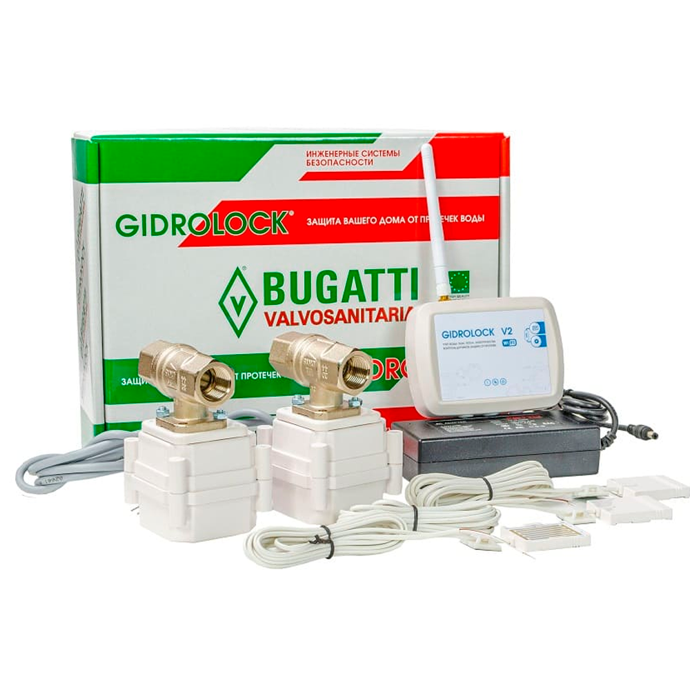 Система защиты от протечек Gidrolock Wi Fi Bugatti 1/2 36201021