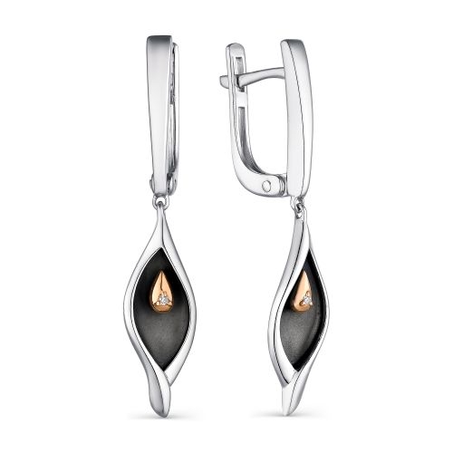 

Серьги женские из серебра АЛЬКОР 02-1789, бриллиант, 02-1789