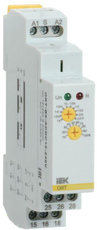 фото Реле задержки выключения ort 2 конт. 12-240в ac/dc iek ort-b2-acdc12-240v ( 1шт. ) oni