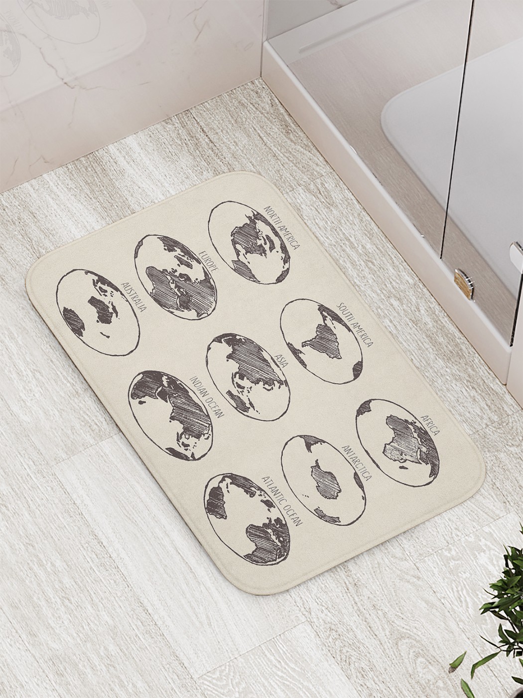 

bath_85771 Коврик противоскользящий для ванной, сауны, бассейна, 77х52 см