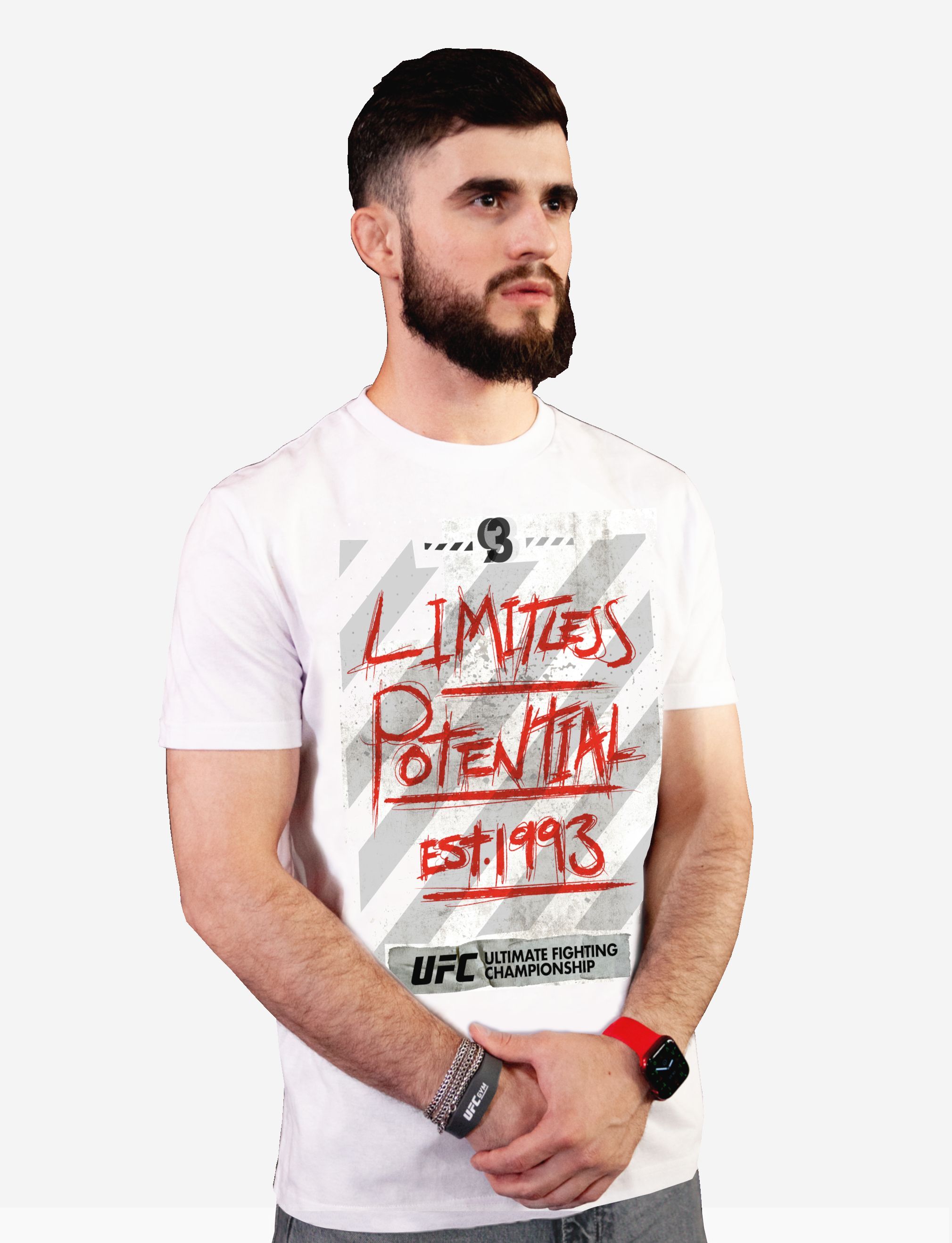 

Футболка мужская UFC UFCTSWH002045P белая XL/54, UFCTSWH002045P