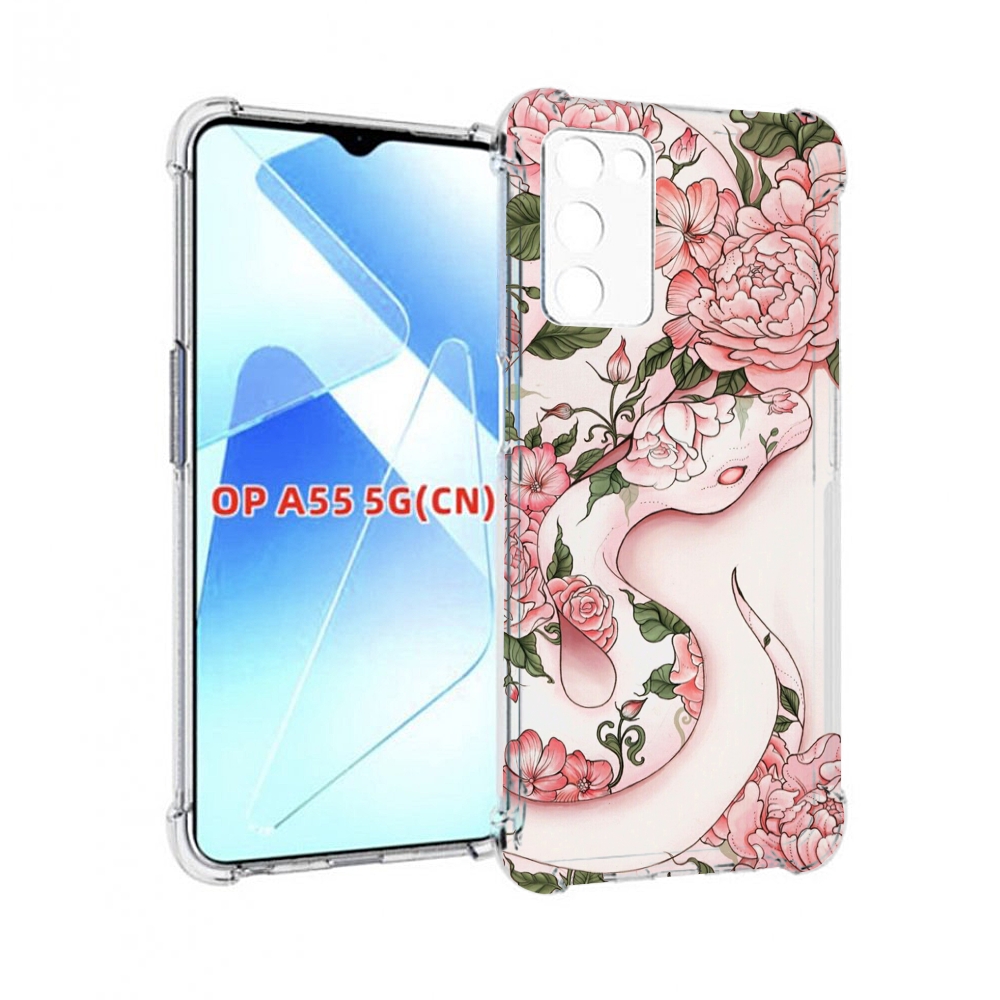

Чехол MyPads змея-в-розовых-цветах женский для Infinix Zero X Neo, Прозрачный, Tocco