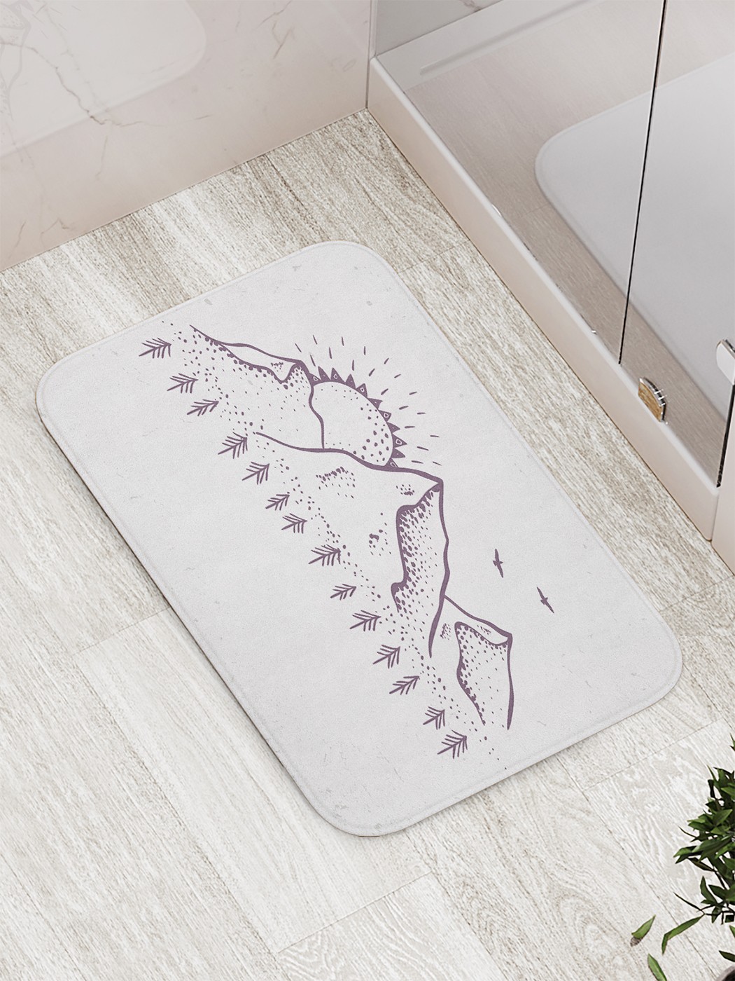 

bath_85604 Коврик противоскользящий для ванной, сауны, бассейна, 77х52 см