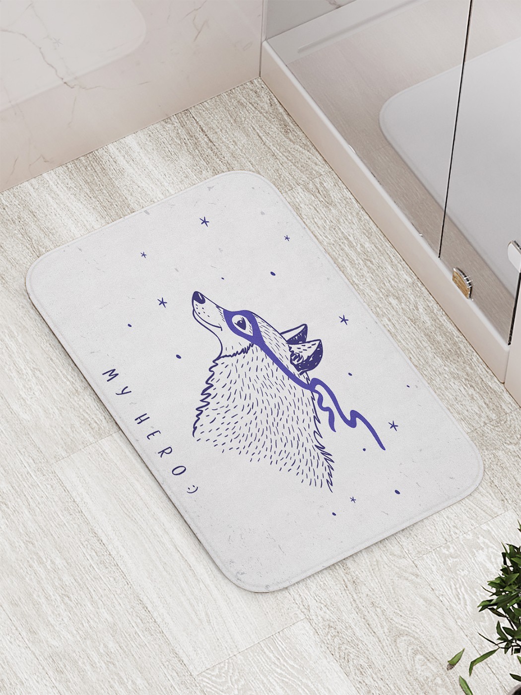 

bath_85600 Коврик противоскользящий для ванной, сауны, бассейна, 77х52 см