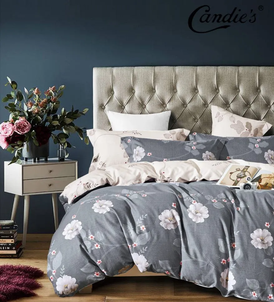 фото Комплект постельного белья candies 100% хлопок евро простыня на резинке наволочки 50x7