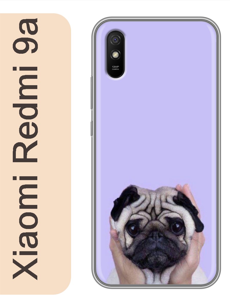 

Чехол на Xiaomi Redmi 9a мопс 310, Прозрачный, red9azhiv
