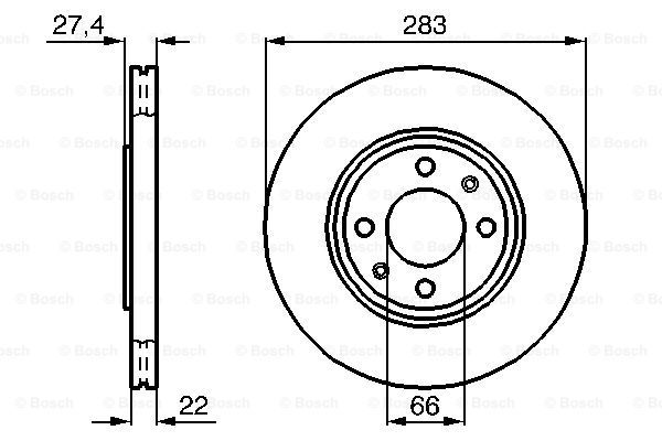

Тормозной диск BOSCH 0986478834