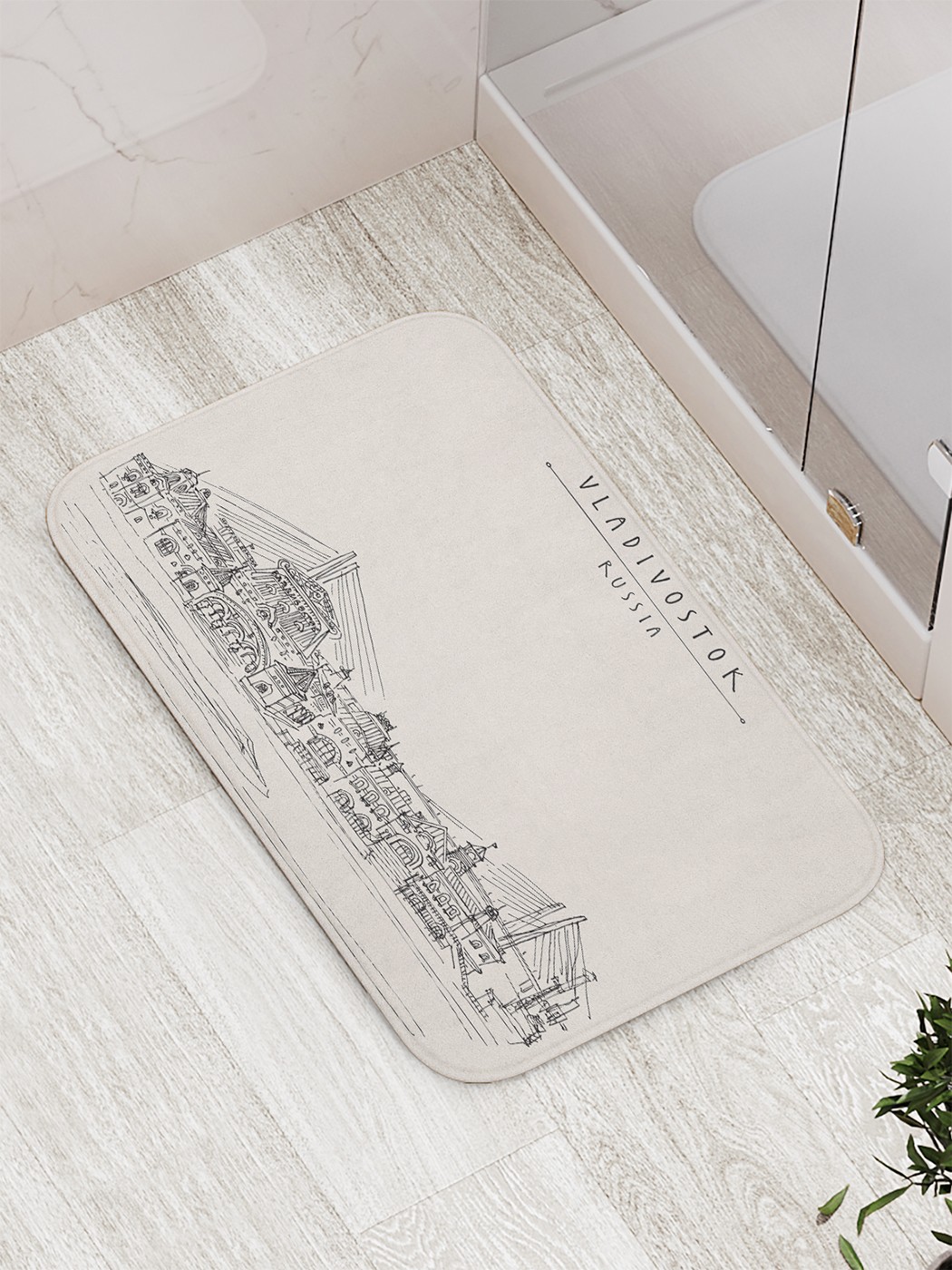 

bath_85594 Коврик противоскользящий для ванной, сауны, бассейна, 77х52 см