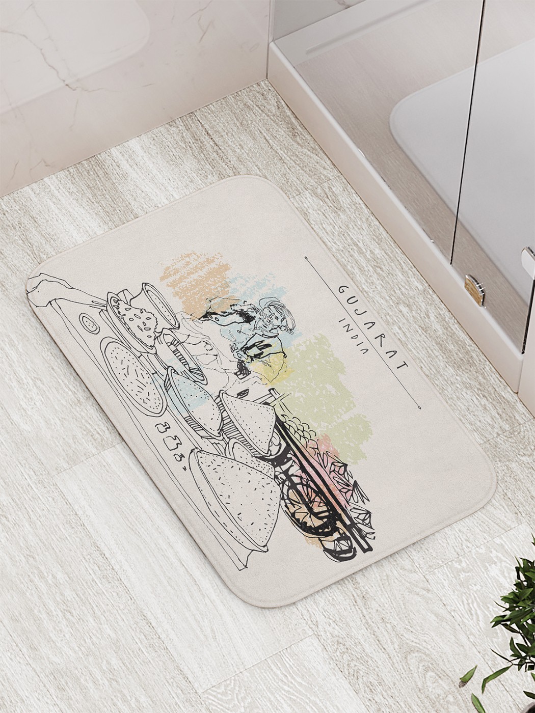

bath_85593 Коврик противоскользящий для ванной, сауны, бассейна, 77х52 см