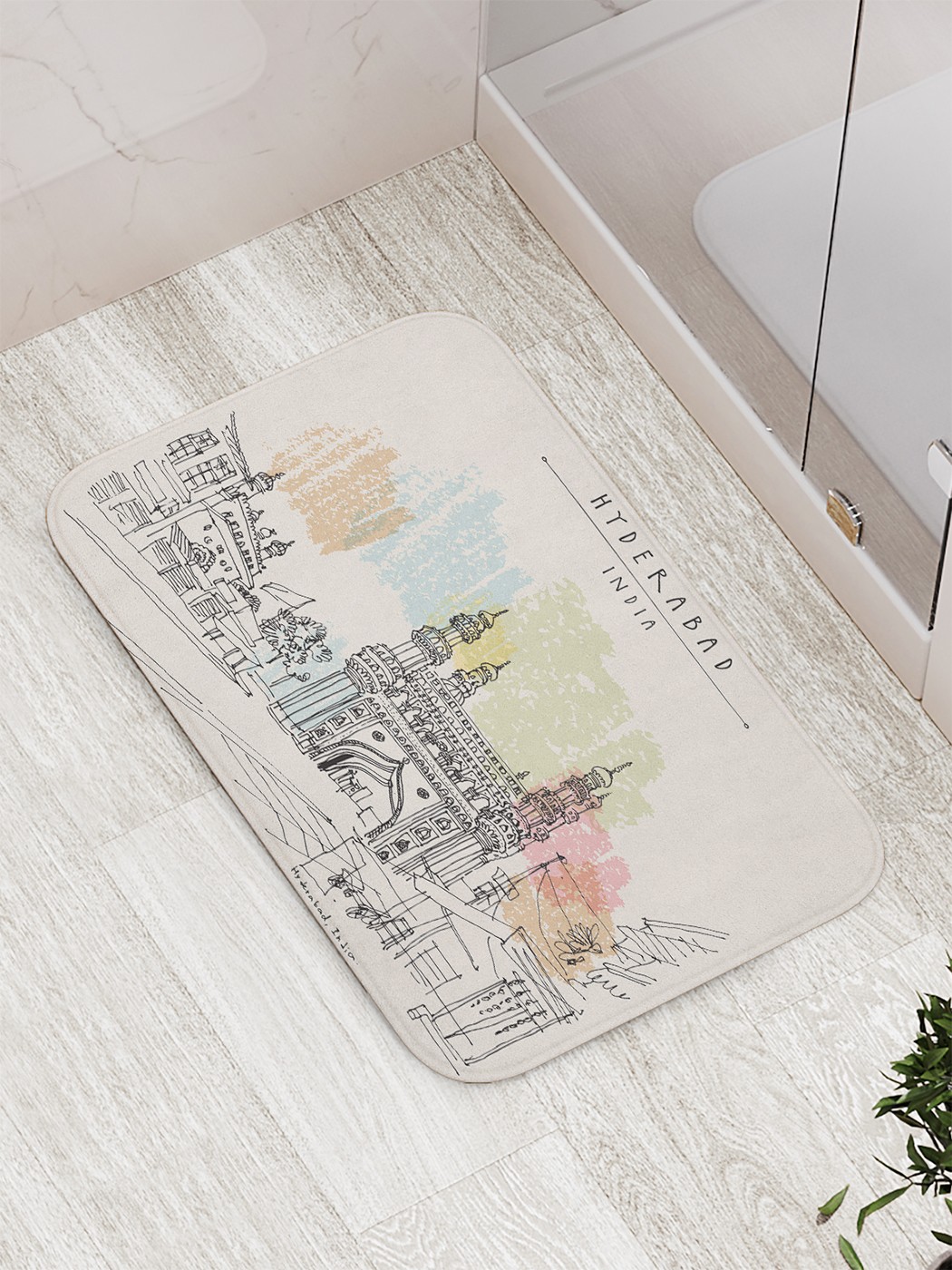 

bath_85592 Коврик противоскользящий для ванной, сауны, бассейна, 77х52 см