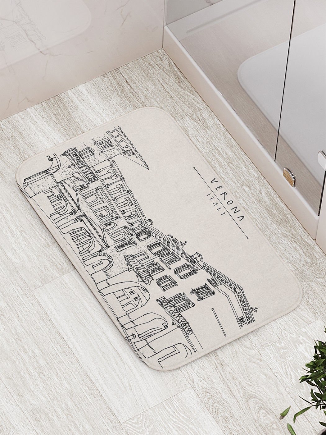 

bath_85588 Коврик противоскользящий для ванной, сауны, бассейна, 77х52 см