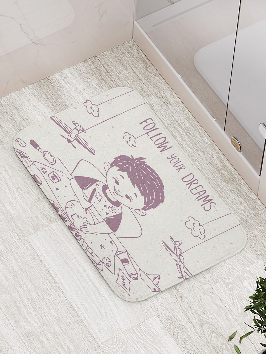 

bath_85581 Коврик противоскользящий для ванной, сауны, бассейна, 77х52 см