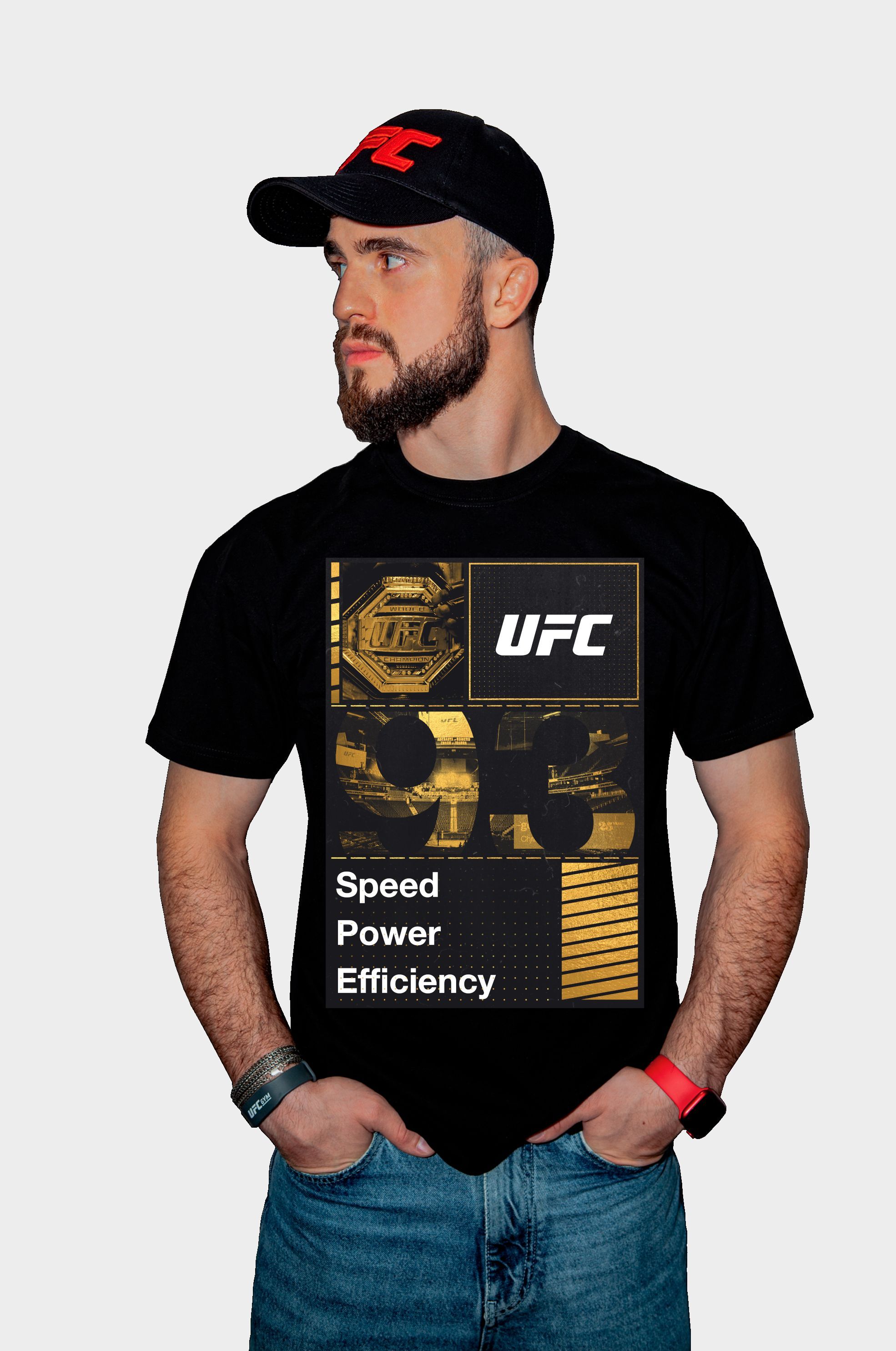 Футболка мужская UFC UFCTSBL001051P черная S/48