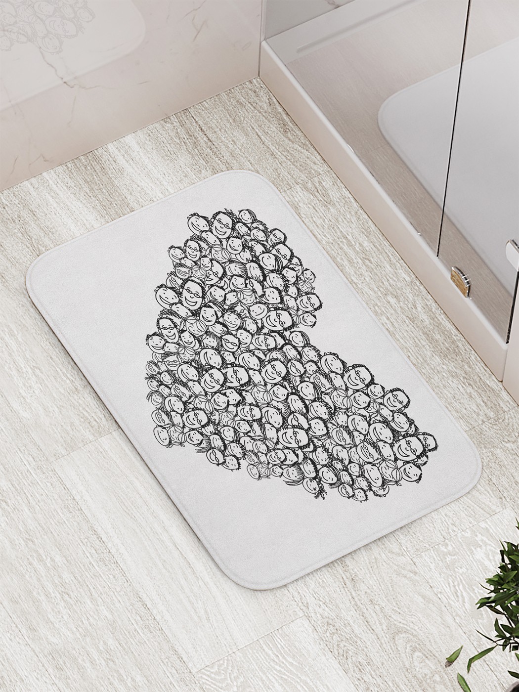 

bath_85569 Коврик противоскользящий для ванной, сауны, бассейна, 77х52 см