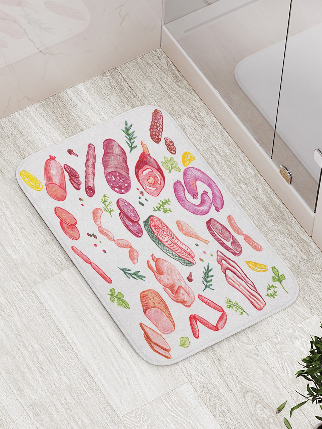 

bath_85568 Коврик противоскользящий для ванной, сауны, бассейна, 77х52 см