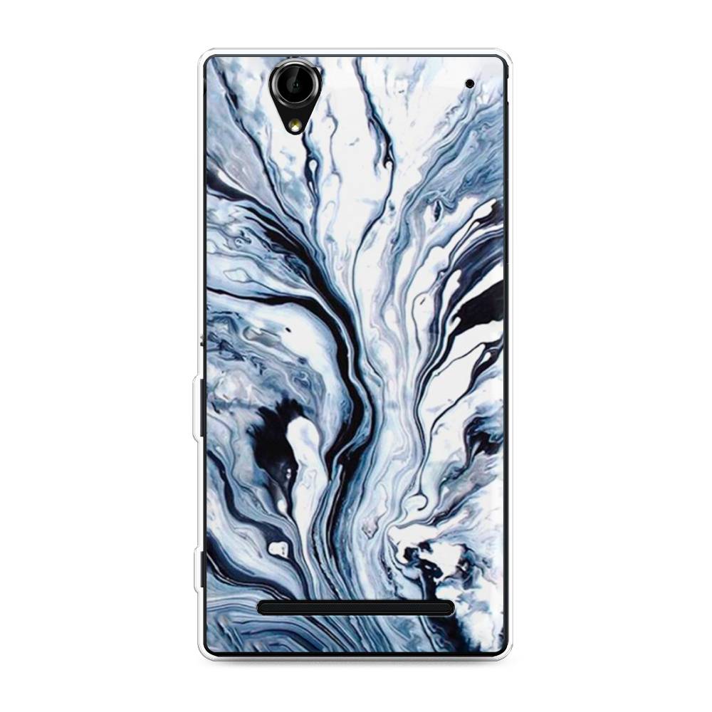 

Чехол Awog на Sony Xperia T2 Ultra "Голубой минерал мрамор", Разноцветный, 50950-3
