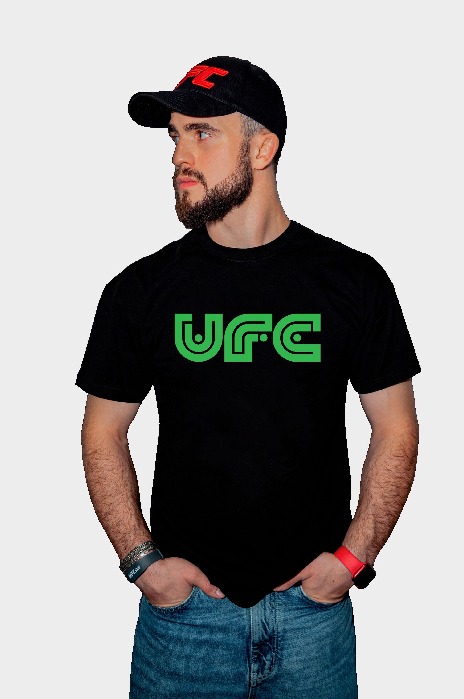 Футболка мужская UFC UFCTSBL001010P черная L/52