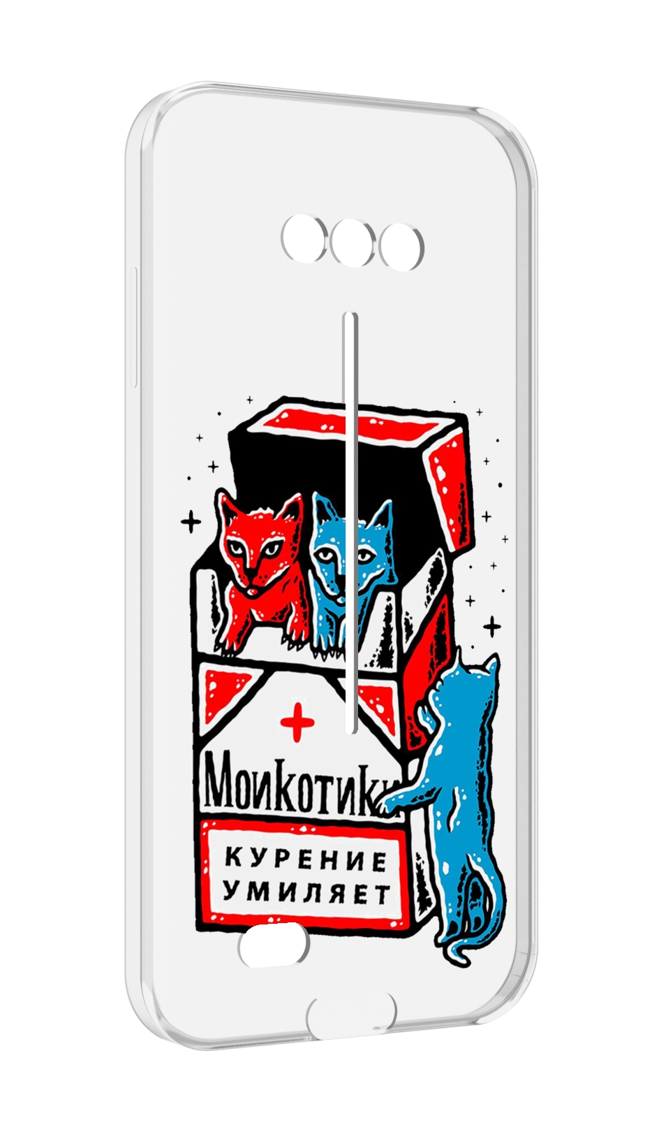 

Чехол MyPads красно-синие-коты для Doogee S41/S41 Pro противоударный, Tocco