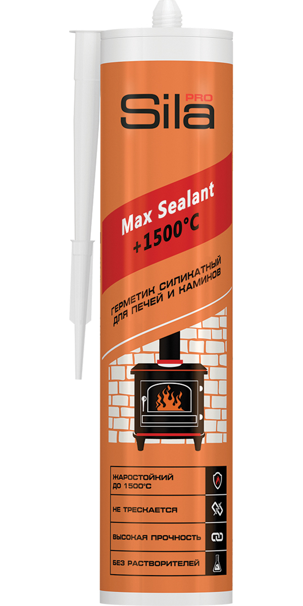 фото Герметик sila pro max sealant 1500, для печей, 280 мл