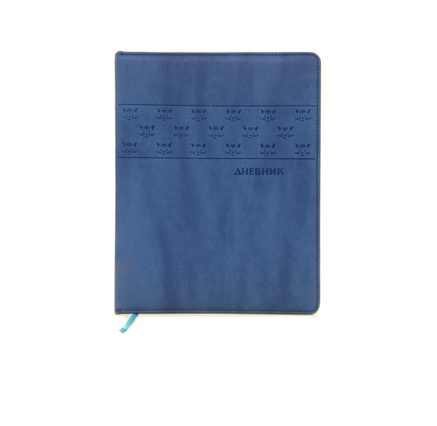 Дневник Intelligent CM-3578 кожзам 1-11кл Котики 48л синий фактурный тиснение