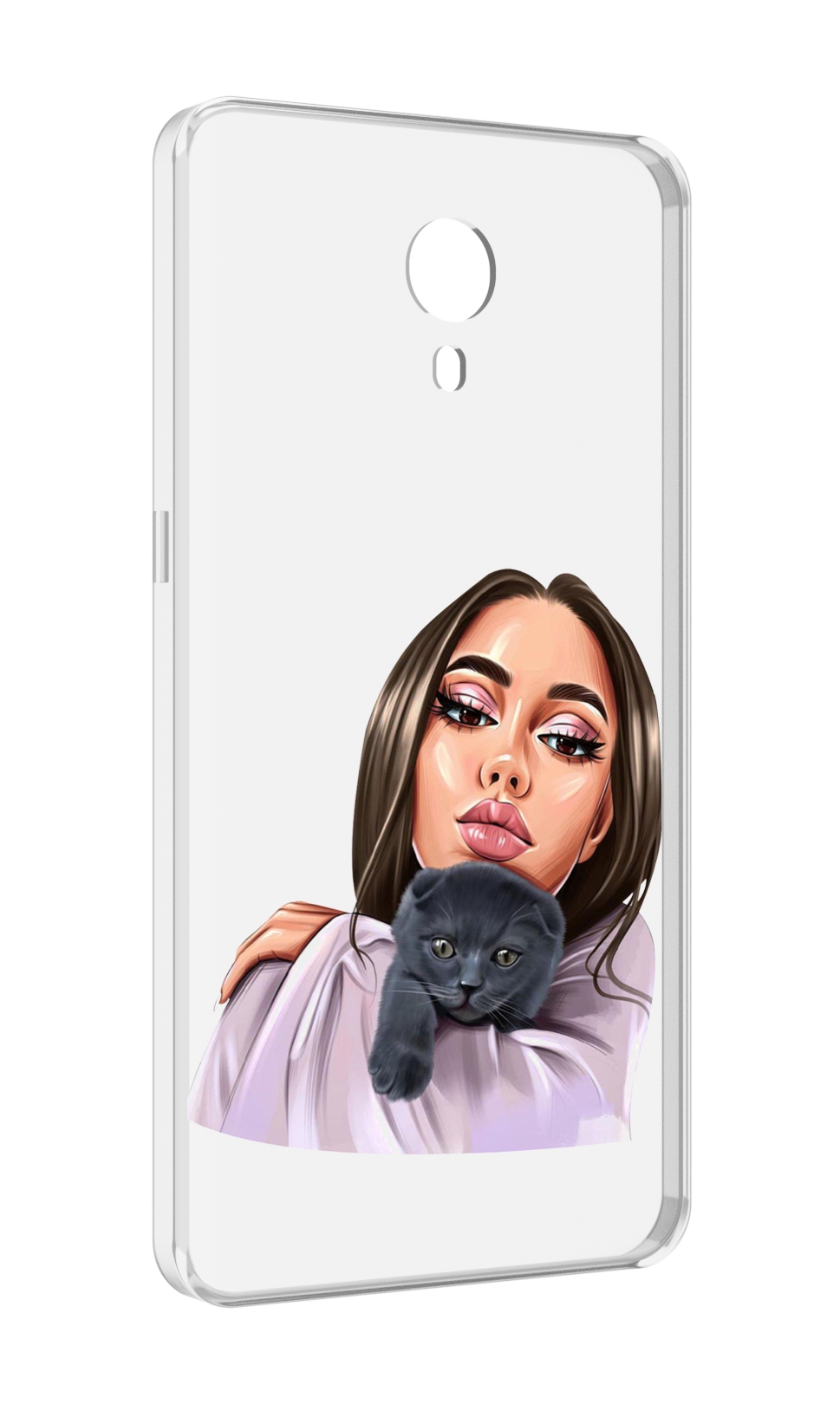 

Чехол MyPads нарисованная-девушка-с-котом женский для Meizu M3 Note, Прозрачный, Tocco
