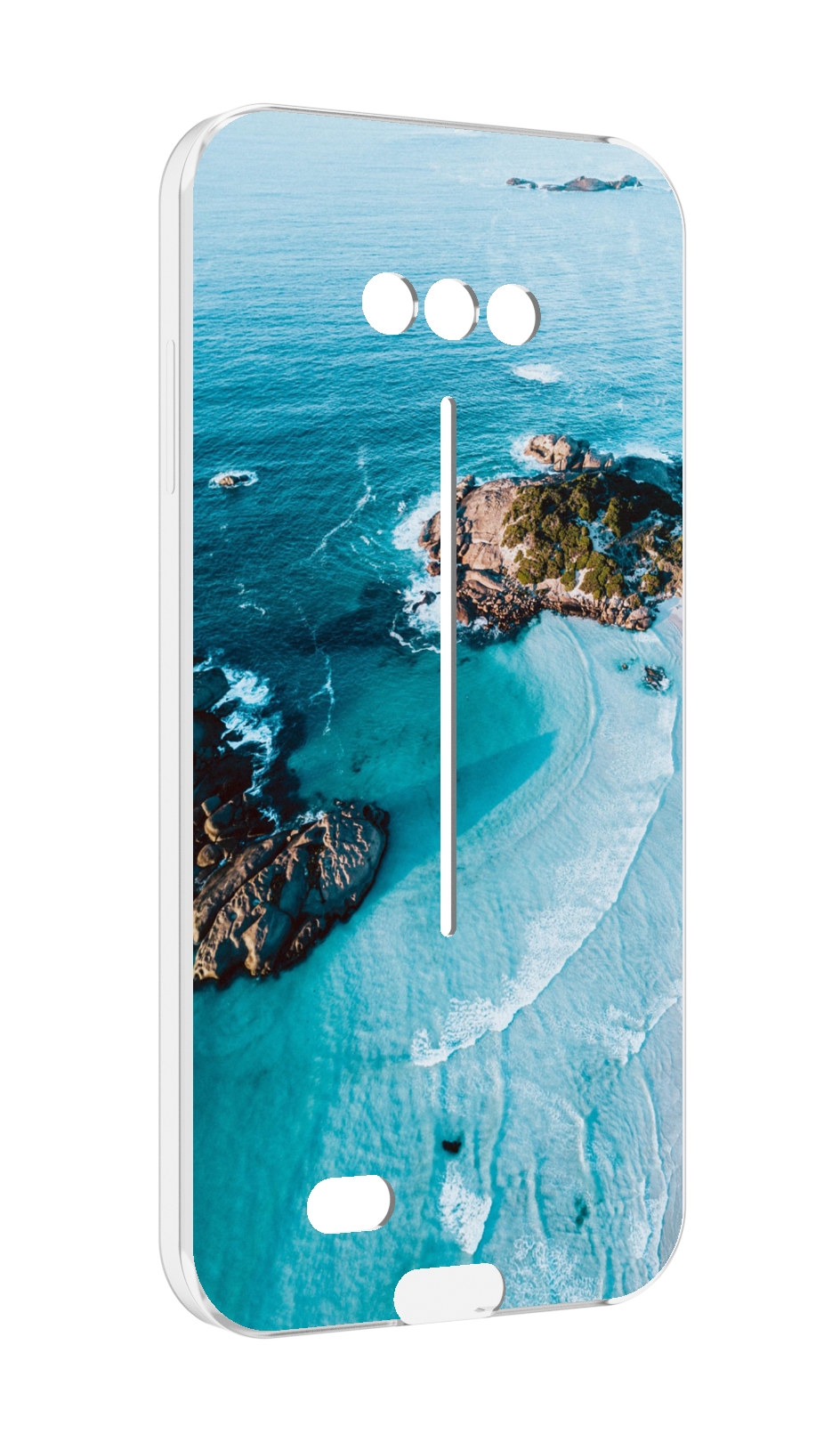 

Чехол MyPads красивый голубой залив для Doogee S41/S41 Pro противоударный, Tocco