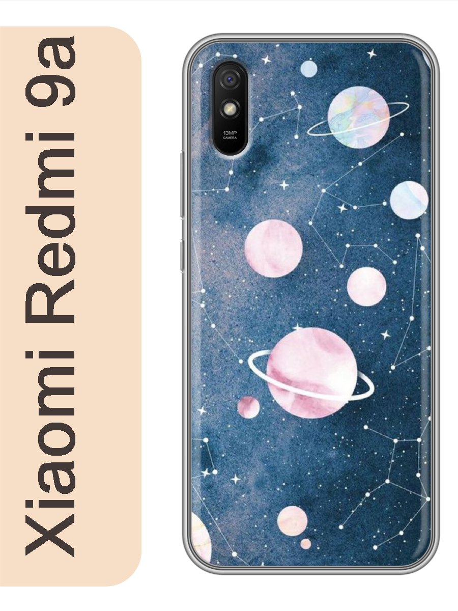

Чехол на Xiaomi Redmi 9a космос планеты 255, Прозрачный, red9arzne