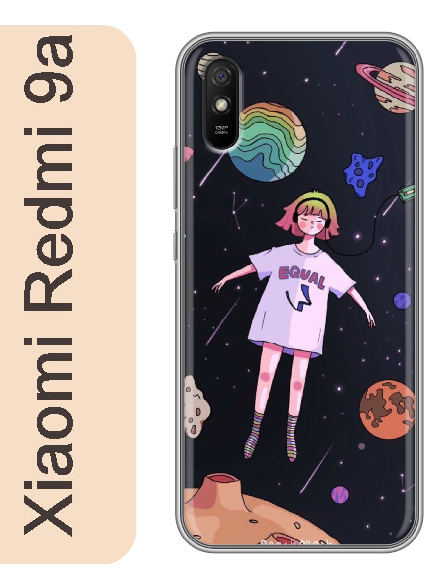 

Чехол на Xiaomi Redmi 9a девочка космос 250, Прозрачный, red9arzne
