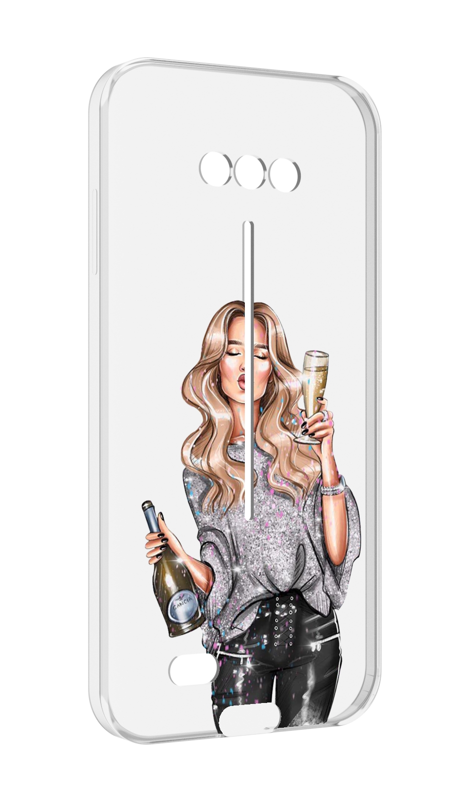 

Чехол MyPads красивая-любительница-шампанского женский для Doogee S41/S41 Pro противо..., Tocco