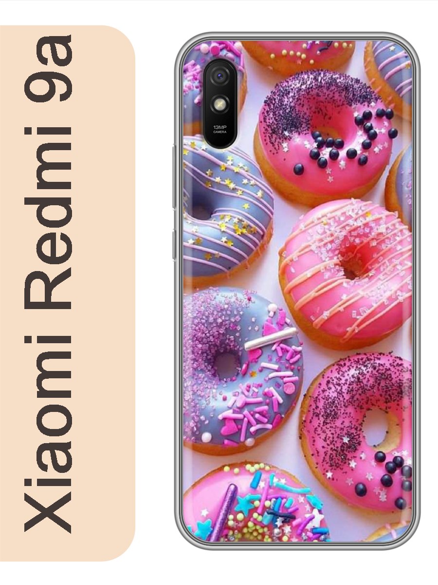 

Чехол на Xiaomi Redmi 9a пончики фон 227, Прозрачный, red9aswts