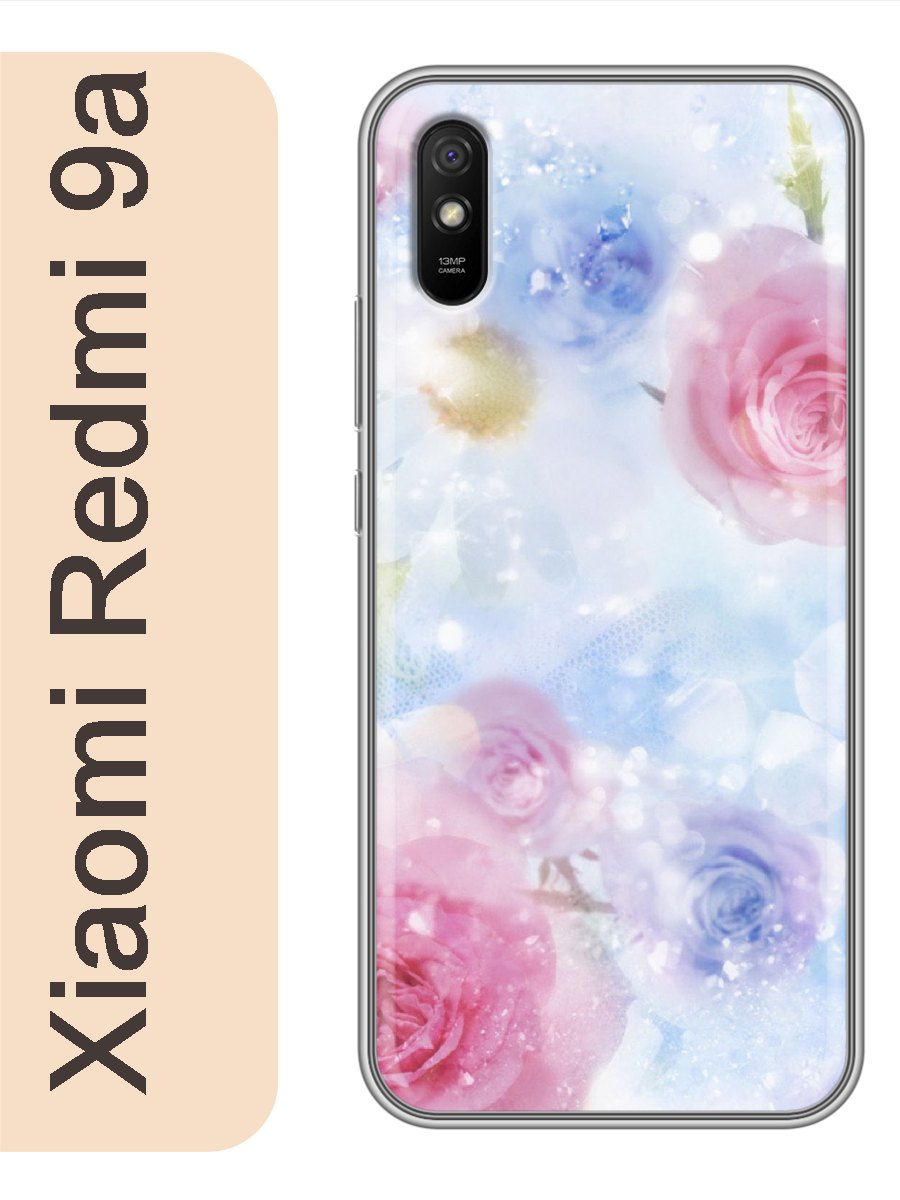 

Чехол на Xiaomi Redmi 9a цветы 212, Прозрачный, red9aflws