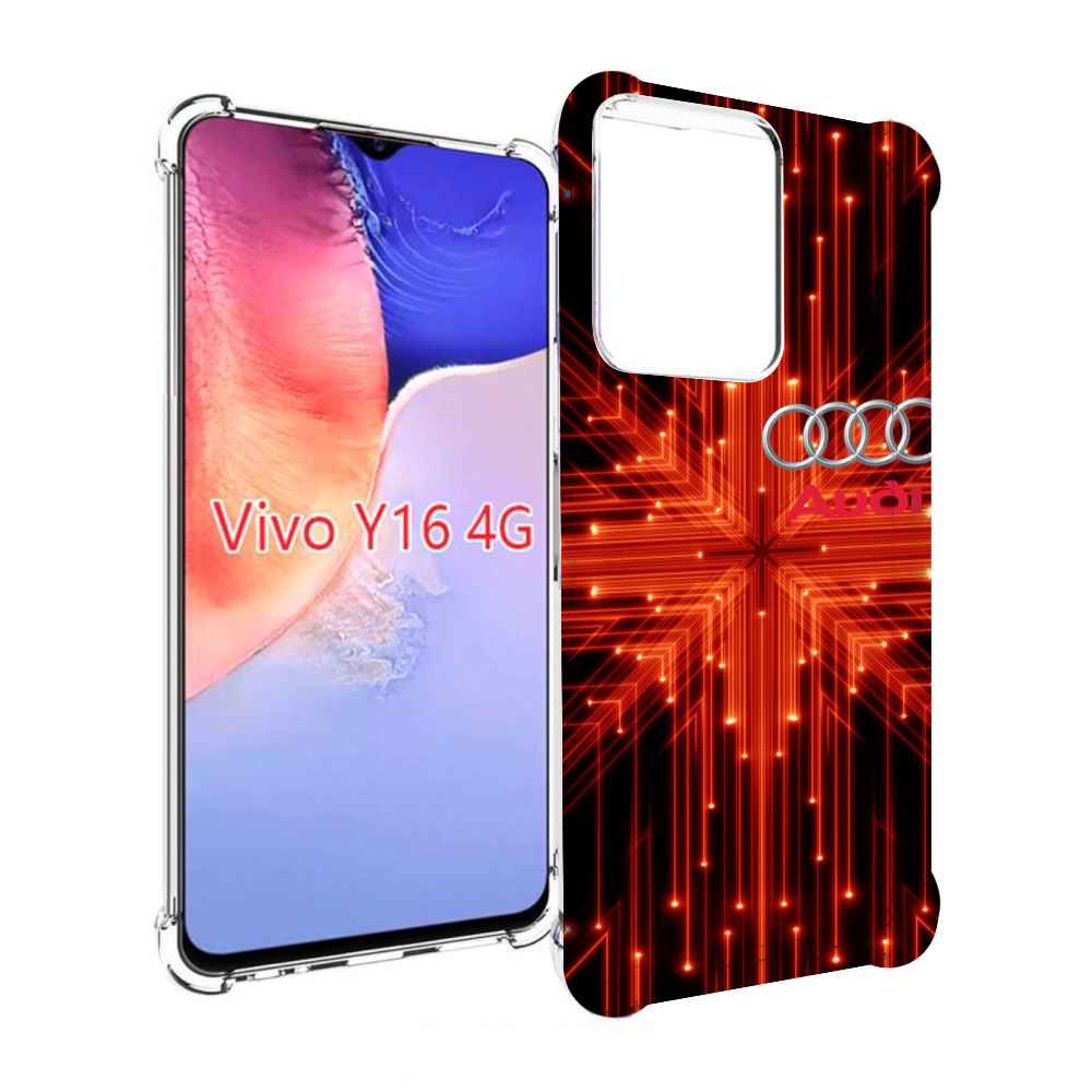 

Чехол MyPads Ауди-на-неоновом-фоне для Vivo Y16 4G/ Vivo Y02S, Прозрачный, Tocco