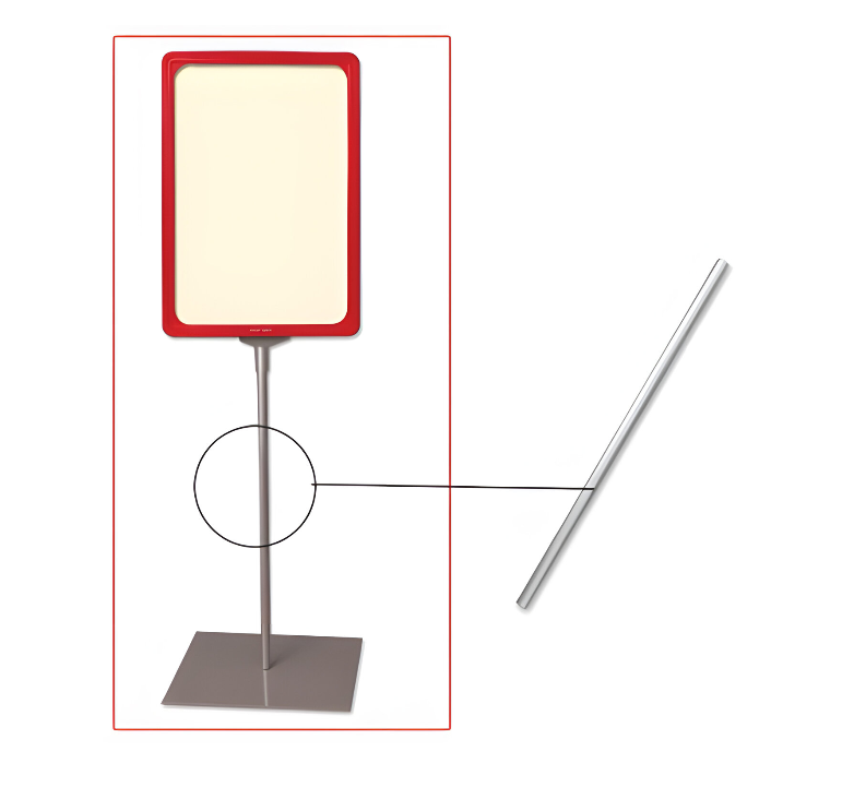 фото Трубка для сборки напольной стойки под рамку pos, высота 300 мм, диаметр 9 мм, 290266 nobrand