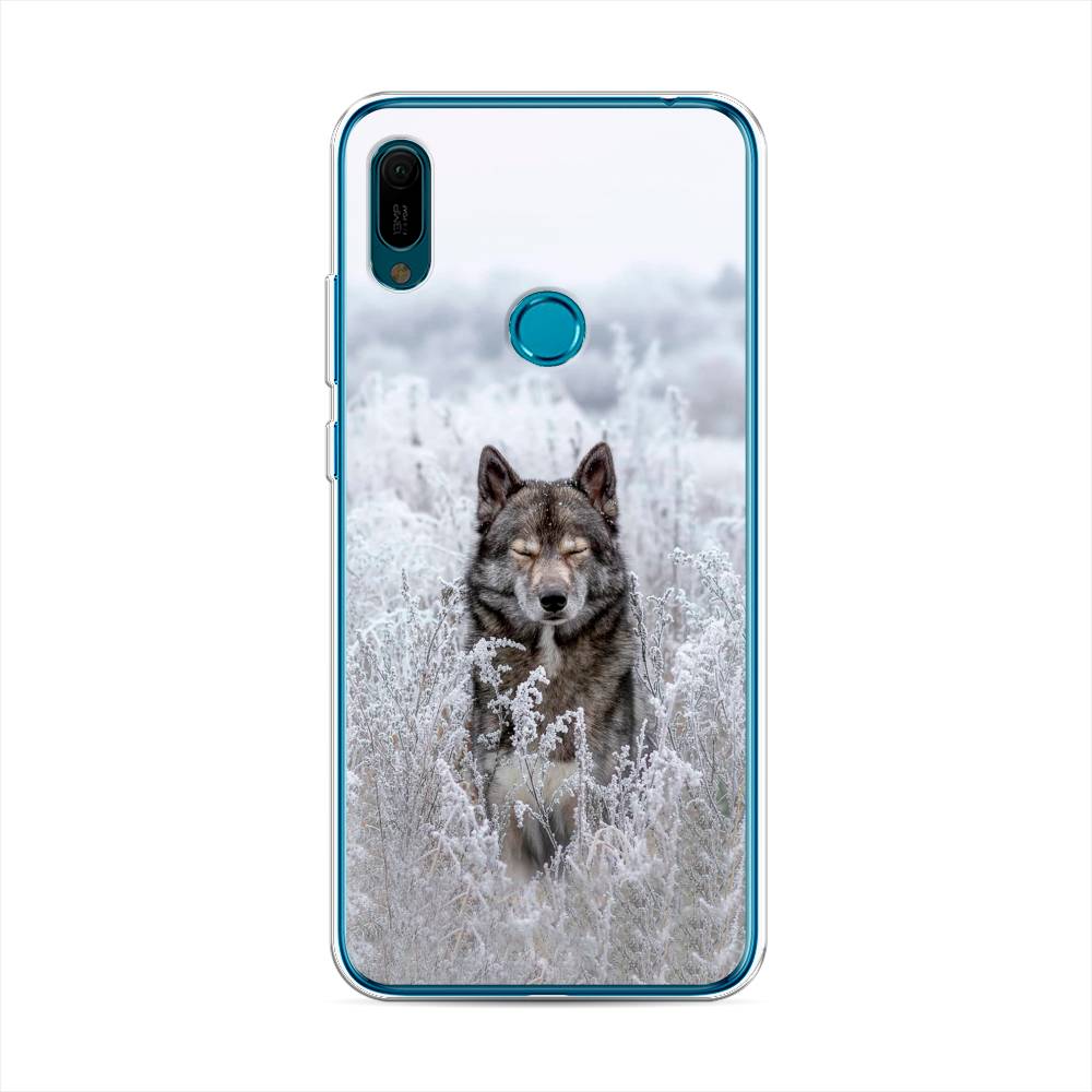 

Чехол Awog на Huawei Y6 2019 "Волк в поле", Белый;черный, 68650-1