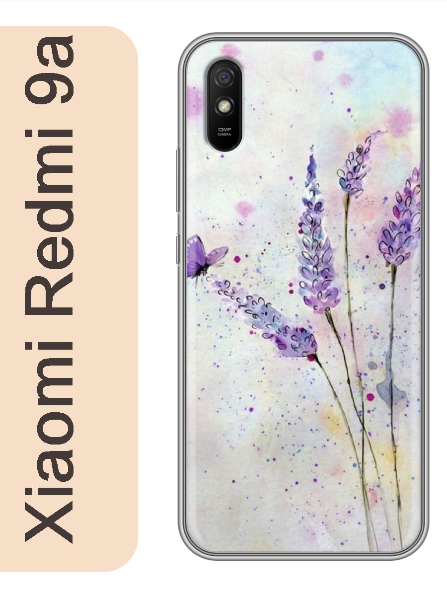 

Чехол на Xiaomi Redmi 9a цветы 187, Прозрачный, red9aflws