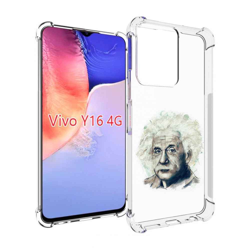

Чехол MyPads Альберт энштейн для Vivo Y16 4G/ Vivo Y02S, Прозрачный, Tocco