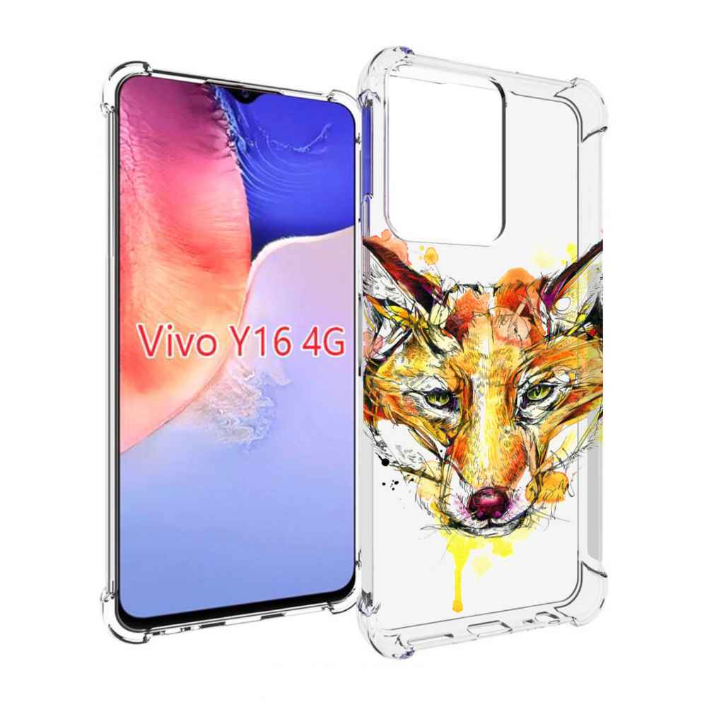 

Чехол MyPads Акварельная лиса для Vivo Y16 4G/ Vivo Y02S, Прозрачный, Tocco