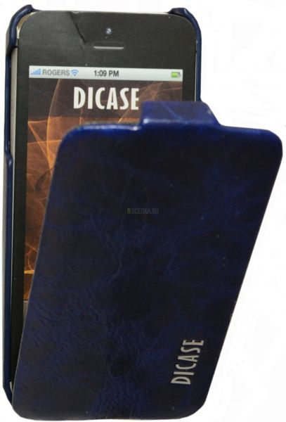 

Сумка-книжка Dicase для iPhone 5 синяя G971-30, Синий
