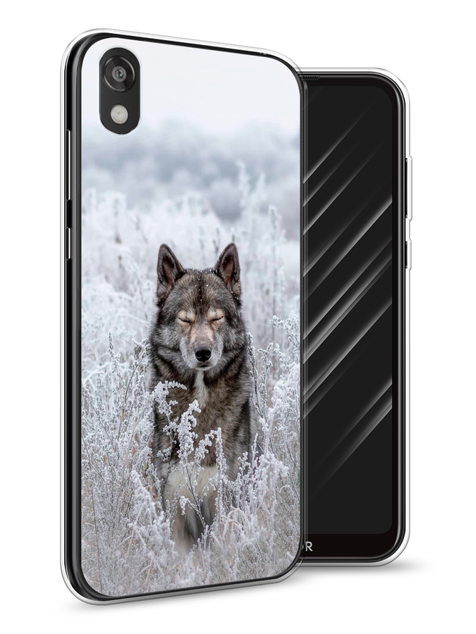 

Чехол Awog на Huawei Y5 2019 "Волк в поле", Белый;черный, 69050-1