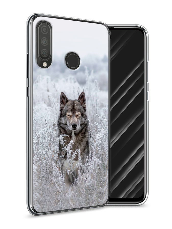 

Чехол Awog на Huawei P30 Lite "Волк в поле", Белый;черный, 67950-1