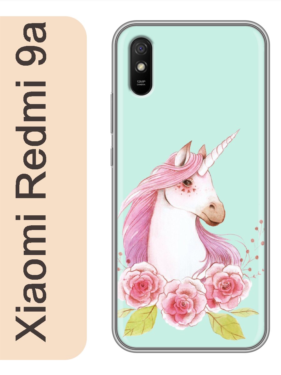 

Чехол на Xiaomi Redmi 9a единорог 161, Прозрачный, red9aerog