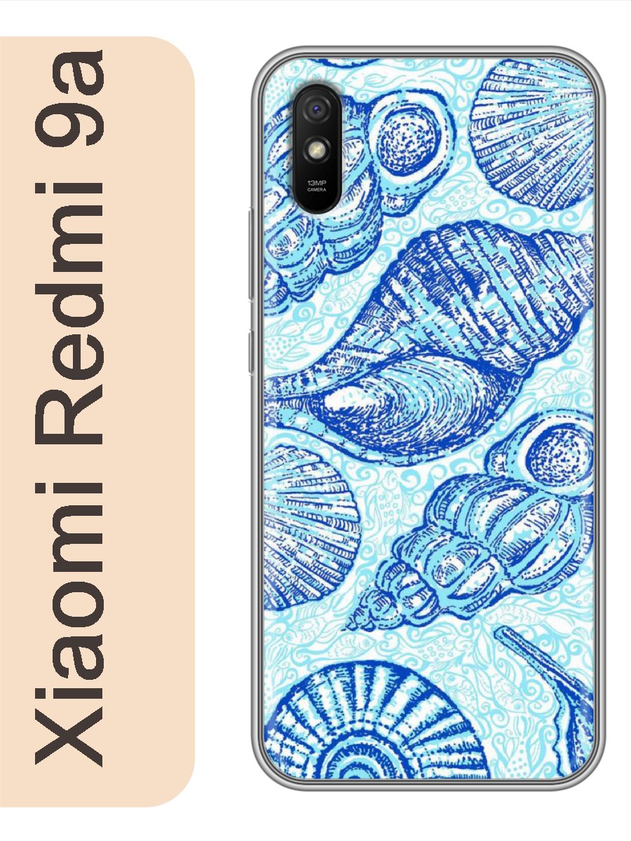 

Чехол на Xiaomi Redmi 9a ракушки морской 151, Прозрачный, red9arzne