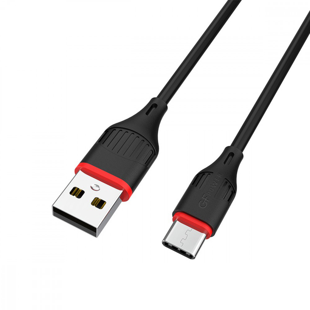 Кабель USB- Type-C GFPoWeR 17T, 1м, 2.4A, черный